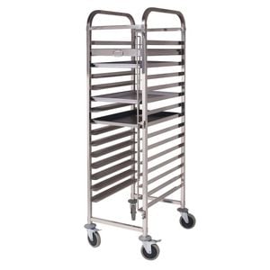 SOGA 15-Tier 60x40cm Tray Bakery Trolley – Stainless Steel