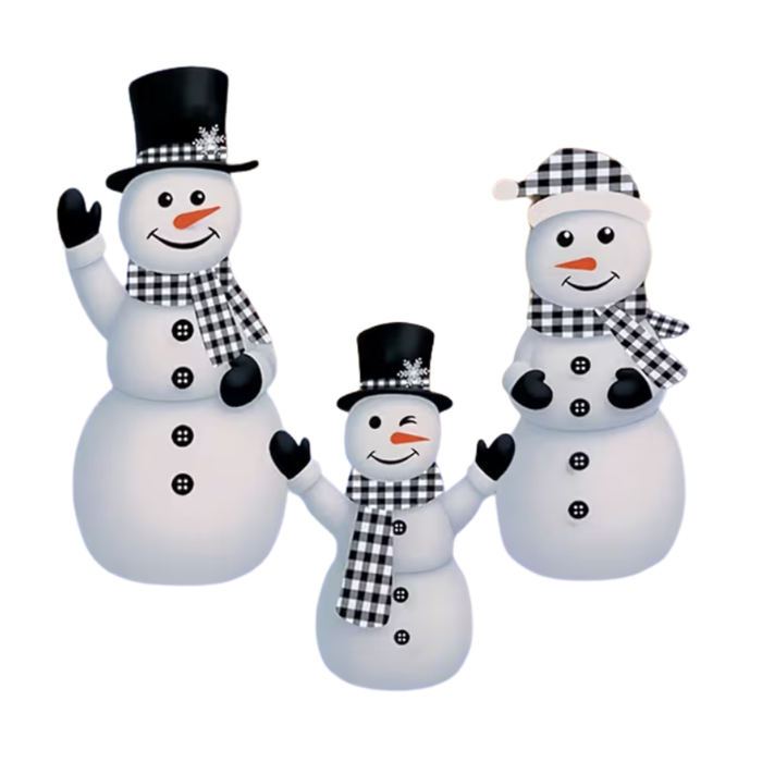 Lifebay 2D Christmas Snowman Yard Decoration Set