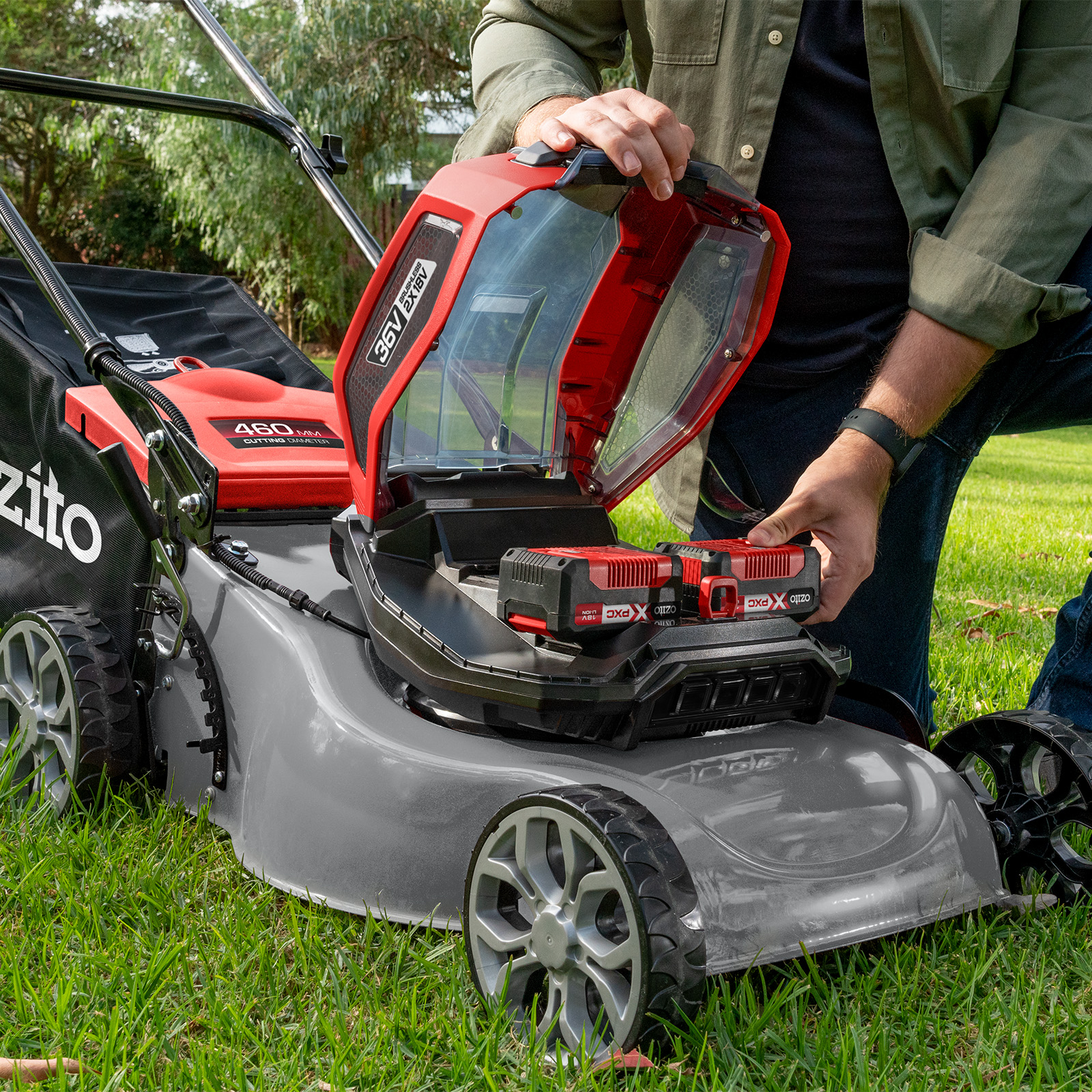 Ozito battery lawn mower bunnings discount