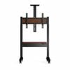 P&P Black Electric Height Adjustable TV Stand With Storage Shelves Motorized Lift And Lockable Wheels