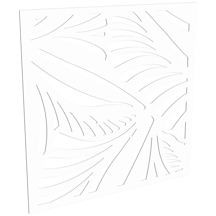 ProtectorAl 300-1200w x 300-1200h Satin White/Gloss White Jungle Unframed Composite Deco Panel