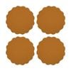 4pk Casa Domani Banda Leather Look Placemat 38cm - Cafe