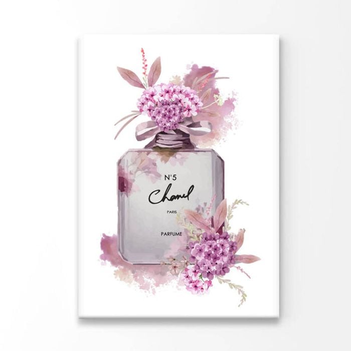 Perfume and Purple Flower  Print 100% Australian Made 60 x 90cm  (Acrylic)