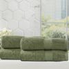 Renee Taylor 4 Piece Bamboo Cotton Bath Sheet Jade