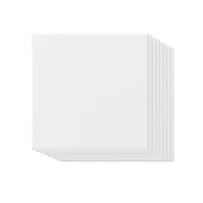 8Pcs 600*600*12mm Soundproof Panels Acoustic Panel Sound Absorbing Wall Ceiling Board - White