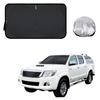 Front Windscreen Sun Shade for Toyota Hilux Double Cab 2005 - 2015 - Standard 150 x 85 cm - Black