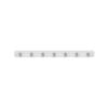 MODE 7 Brushed Nickel Hooks On White Board Key Rack