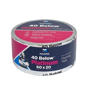Masons 60mm x 20m 40 Below Platinum Flashing Tape
