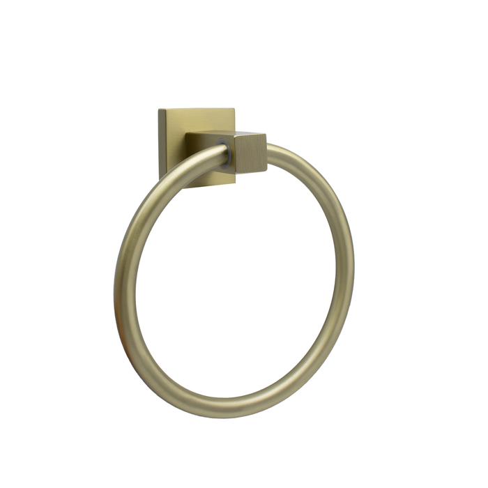 Barelli Brushed Gold Piazza Towel Ring