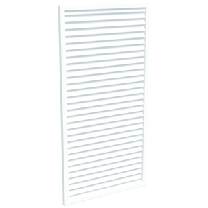 ProtectorAl 300-1000W X 1001-2000H Pearl White Aluminium Welded Louver Panel Horizontal 5mm overlap