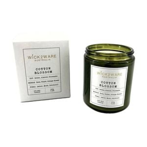 More Than Party Green Soy Candle Home Fragrance Cotton Blossom 210g