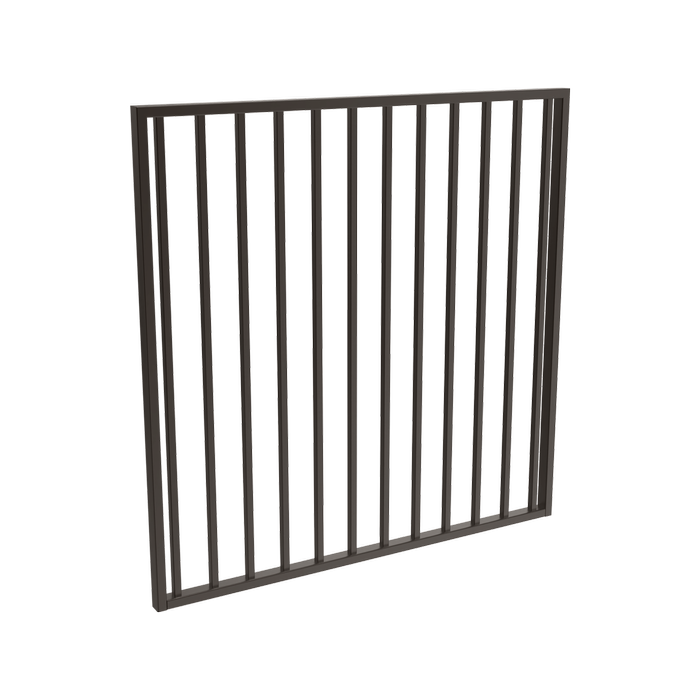 ProtectorAl 800 - 1200 x 1200mm Black Aluminium Flat Top Pool Gate With Square Pickets