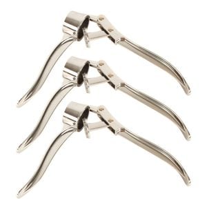 3PK Urban Kitchen Zinc Alloy Garlic Press 15cm Efficient & Sturdy Kitchen Tool