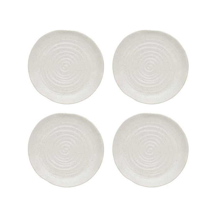 4PK Ecology Ottawa Calico Stoneware Side Serving Plate 21cm
