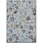 Reversible Outdoor Plastic Mat - Chatai Shells-Multi - 150x240cm