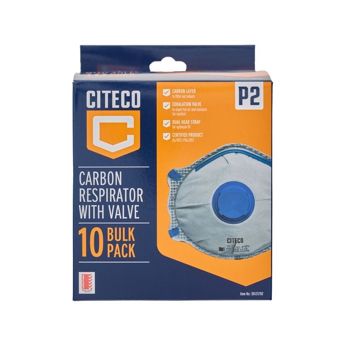 Citeco P2 Carbon Valved Respirator - 10 Pack