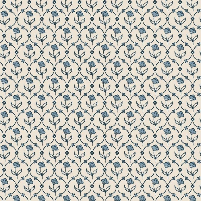 Wallpaper Trader Elena Wallpaper Roll 10.05m X 53cm, Blue