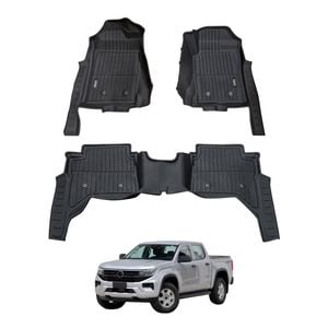 AUSGO 7D Injection Car Floor Mats for Volkswagen Amarok Next-Gen NF Dual Cab 2023-Onwards All-Weather Floor Liners