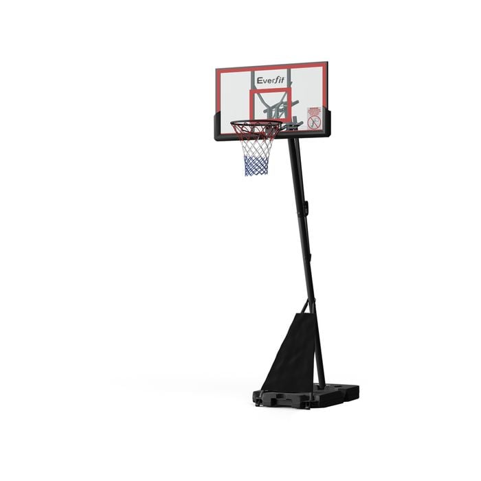 Everfit 3.05M Basketball Hoop Stand System Ring Portable Net Height Adjustable Red