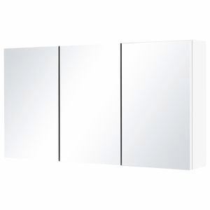 Mondella Rococo 1200mm White 3 Door Mirrored Shaving Cabinet - 1200mm