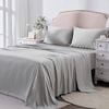 2000TC 4 Piece Bed Sheet Set, Silver Grey,  Super King