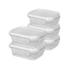 Harbour Housewares Glass Food Storage Containers with Lids - 370ml - Pack of 5