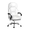 Artiss Ergonomic Office Chair With Headrest Footrest Recliner Computer Gaming Chair White