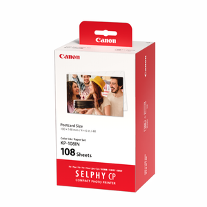 Selphy Postcard Size Ink and Paper Pack KP-108IN
