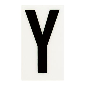 Sandleford 85 x 55mm Y Black and White Self Adhesive Letter