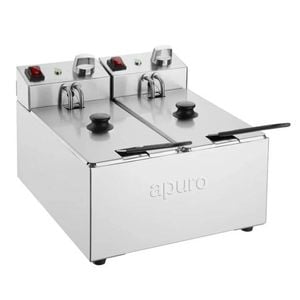 Apuro Twin Tank Fryer 2x2kw 2x3ltr Commercial Kitchen Equipment