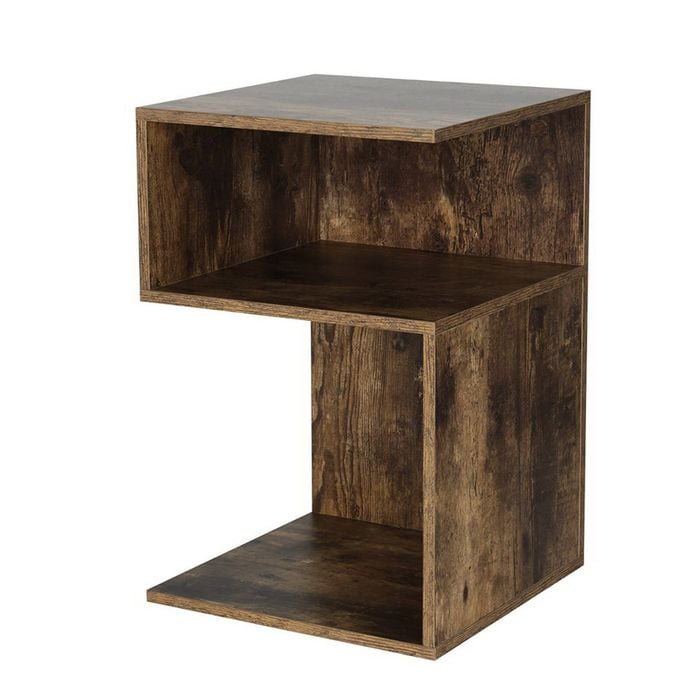 Artiss Bedside Table 2 Shelves - UMENI Rust Oak