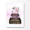 Pink Perfume On Book set   Print 100% Australian Made 90 x 120cm  (Stretched)