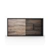Modern Furniture AFTAN Display Unit 240cm - Warm Oak & Black
