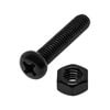 Pinnacle M3 x 50mm Black Ruspert® Round Head Bolts And Nuts - 8 Pack
