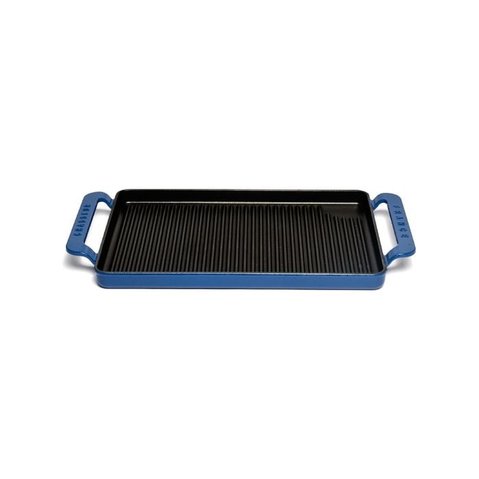 Chasseur Sky Blue 42 X 24cm Cast Iron Rectangular Grill Tray