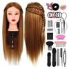 Catzon 26" Mannequin Head Set with Tools & Table Clamp Stand for Salon Training