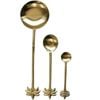 3pc LVD Stainless Steel/Brass Spoon Serving Cutlery Set 27/17/13cm Palm
