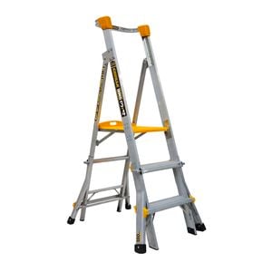 Gorilla 0.9-1.2m Heavy Duty Adjustable Aluminium Platform Ladder