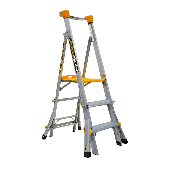 Gorilla 0.9-1.2m Heavy Duty Adjustable Aluminium Platform Ladder