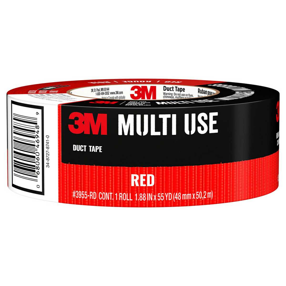 Red Adhesive Tape - 48mm X 50m - Heavy Duty Adhesive Tape For Patching Sealing Cable Safety And Labeling