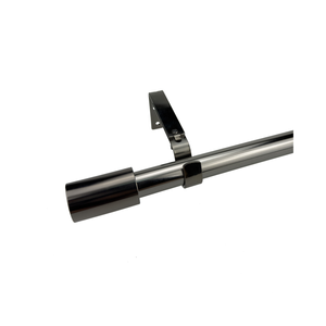 Pillar 1.3-3.6m Gun Metal Grey Extendable Curtain Rod Set