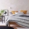 Vintage Design Homewares King White Serapian Black/White Cotton Quilt Cover Set