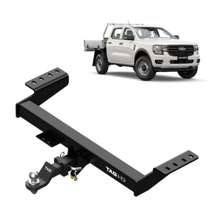 Tag Heavy Duty Towbar & Direct Fit Wiring For Next-gen Ford Ranger (06/2022 - 12/2024) & More