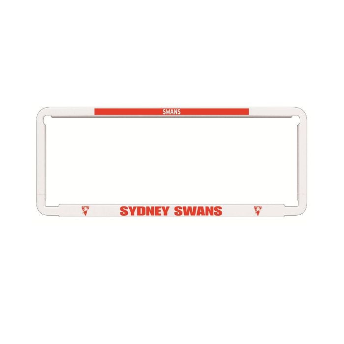 1x OFFICIAL AFL SYDNEY SWANS Car Number Plate Frame Cover Surround