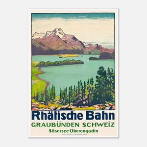 Galrie Rhaetian Railway Graubünden Switzerland Vintage Travel Poster Art Print Décor, Poster Only, A0 84 x 119cm (33 X 47inch)