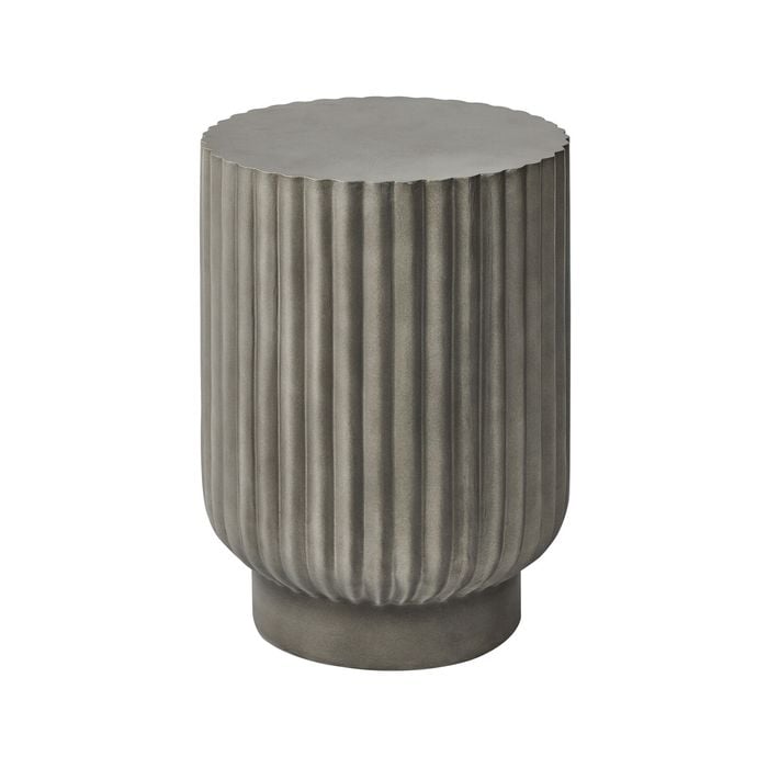 Cooper & Co. Seville 56cm Concrete Side Table Stool Light Grey