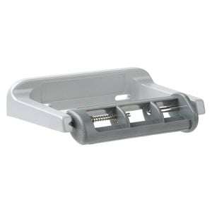 Metlam Australia Enamel Grey Single Restricted Feed Toilet Roll Holder