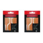 6pc Target K-Flex No 6 Dart Flight & Shaft Short 19mm - Neon Orange