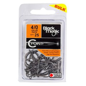 Black Magic C Point Fishing Hook Value Pack Bulk 4/0