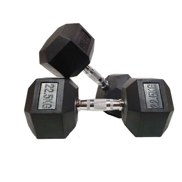Morgan Rubber Hex Dumbbells - Pair [22.5kg]